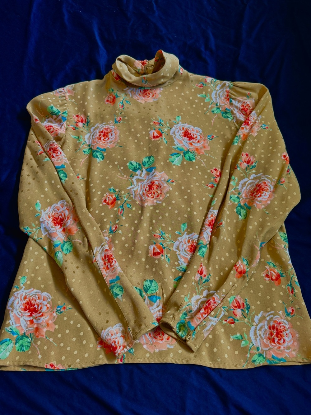 Vintage 1980s/90s Emanuel Ungaro Parallele Paris Floral Blouse Sz 10